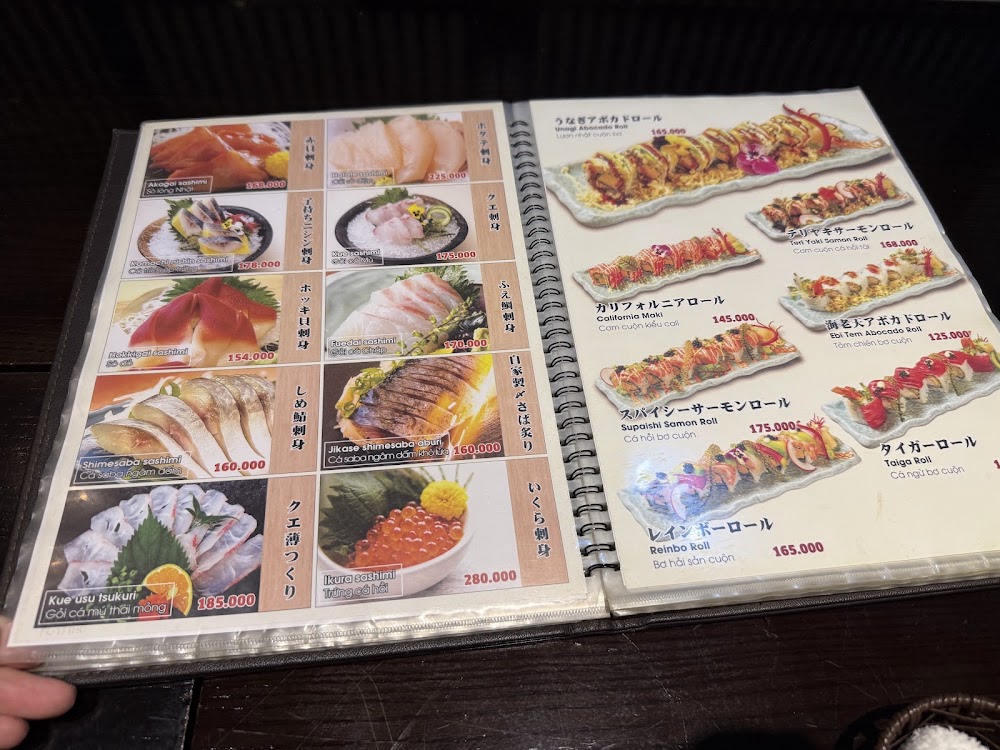 Nhà hàng Nhật Bản Takumi - Mai Hắc Đế – Menu của quán