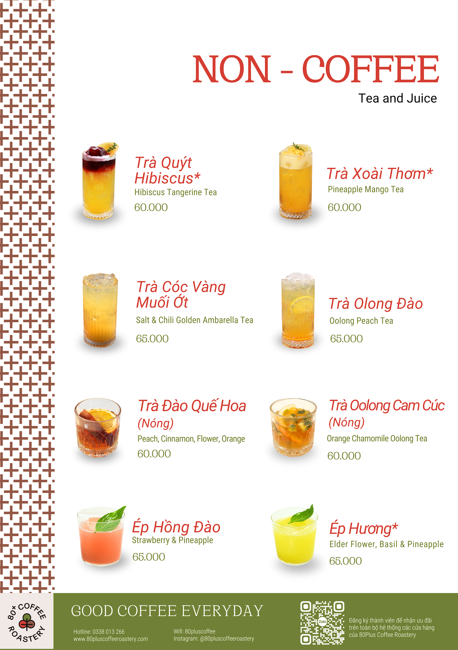 80plus Coffee Roastery Nguyễn Thái Học – Menu của quán