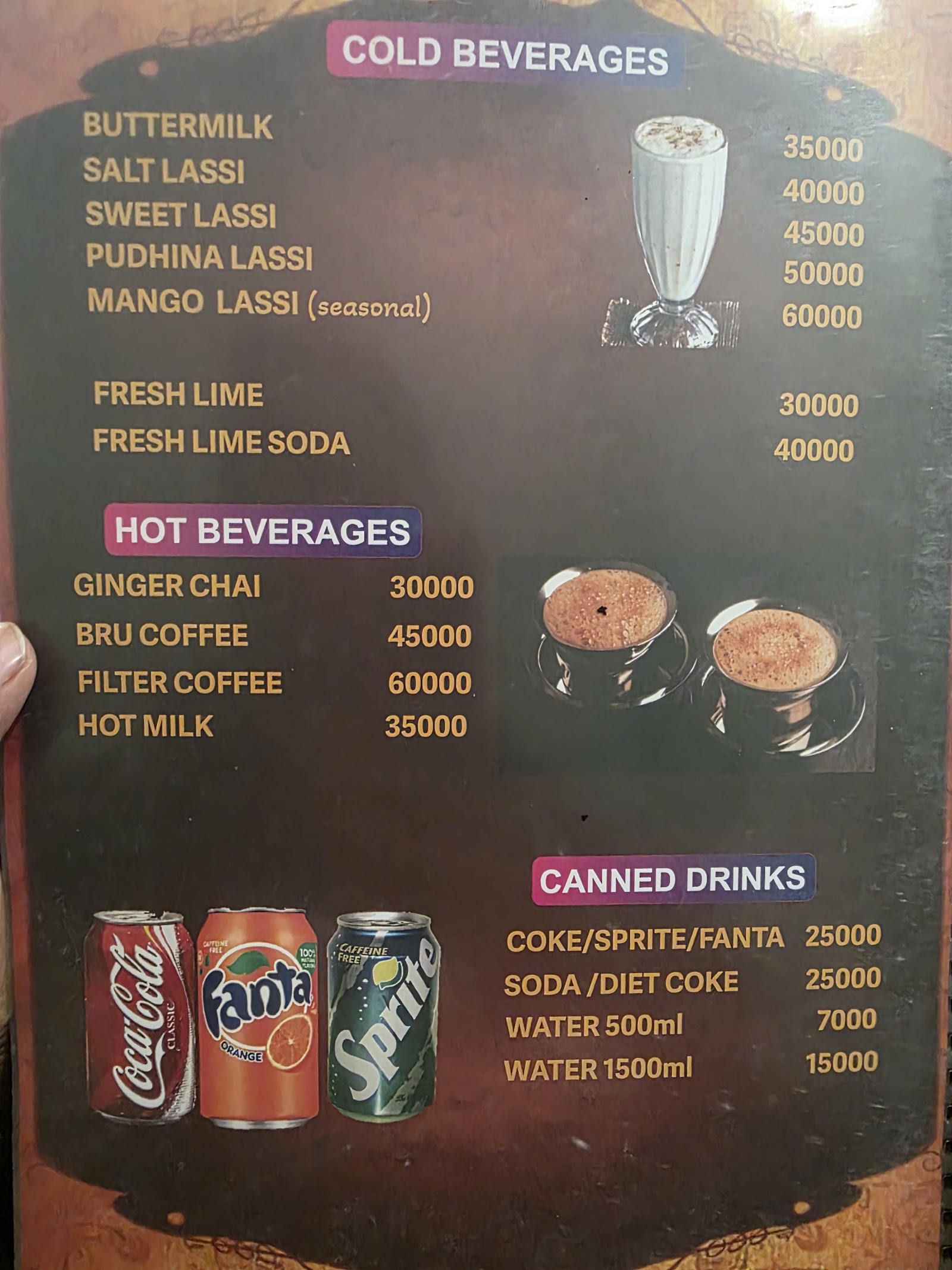 Annam Indian Restaurant – Menu của quán