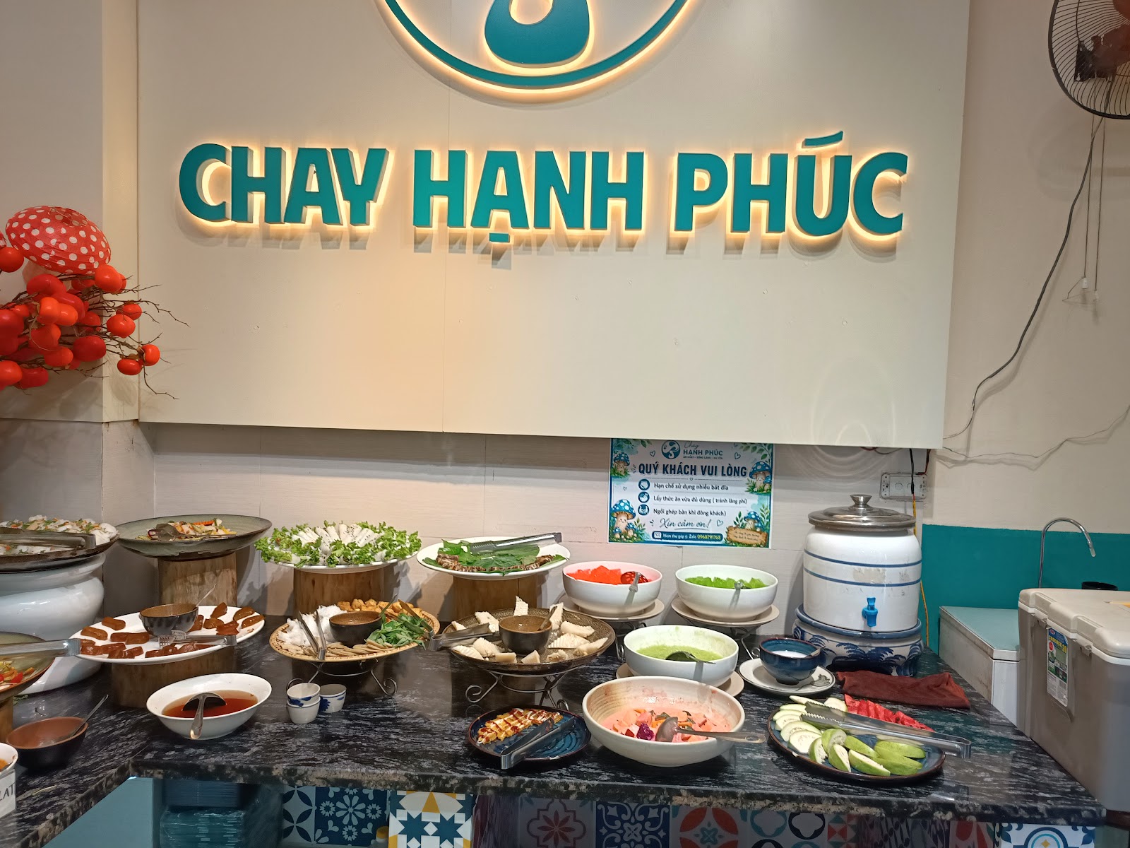 Buffet Chay Hạnh Phúc – Không gian quán