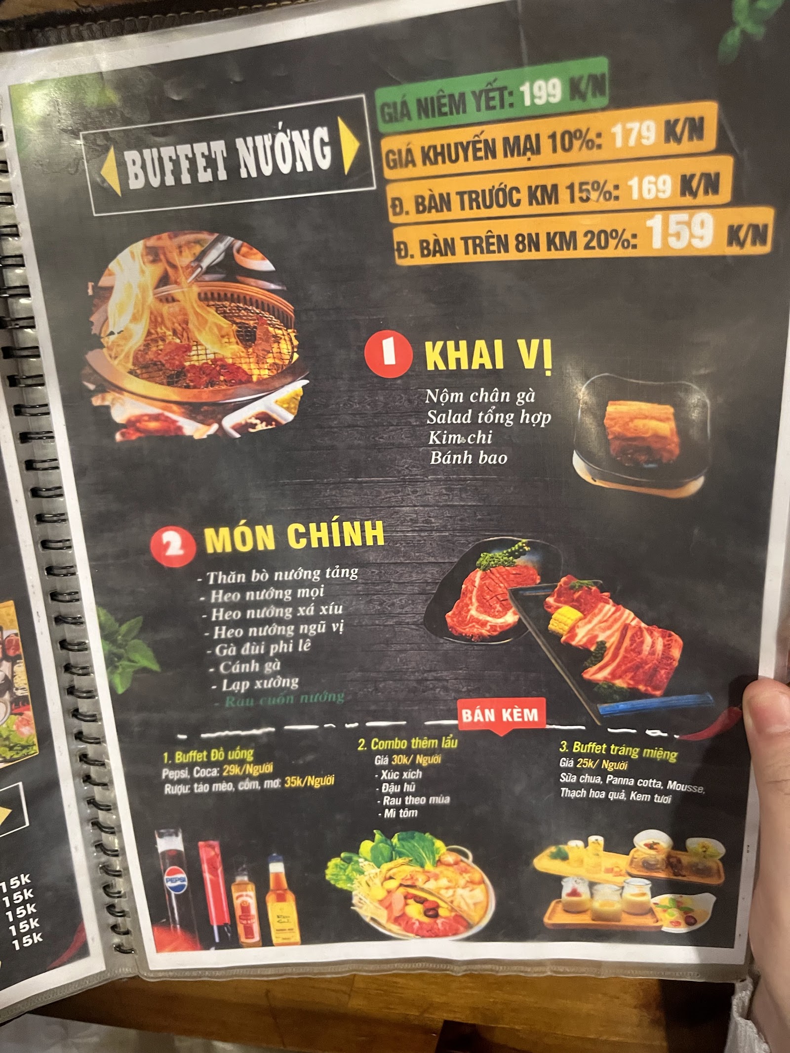Buffet Lẩu Nướng Safodi – Menu của quán