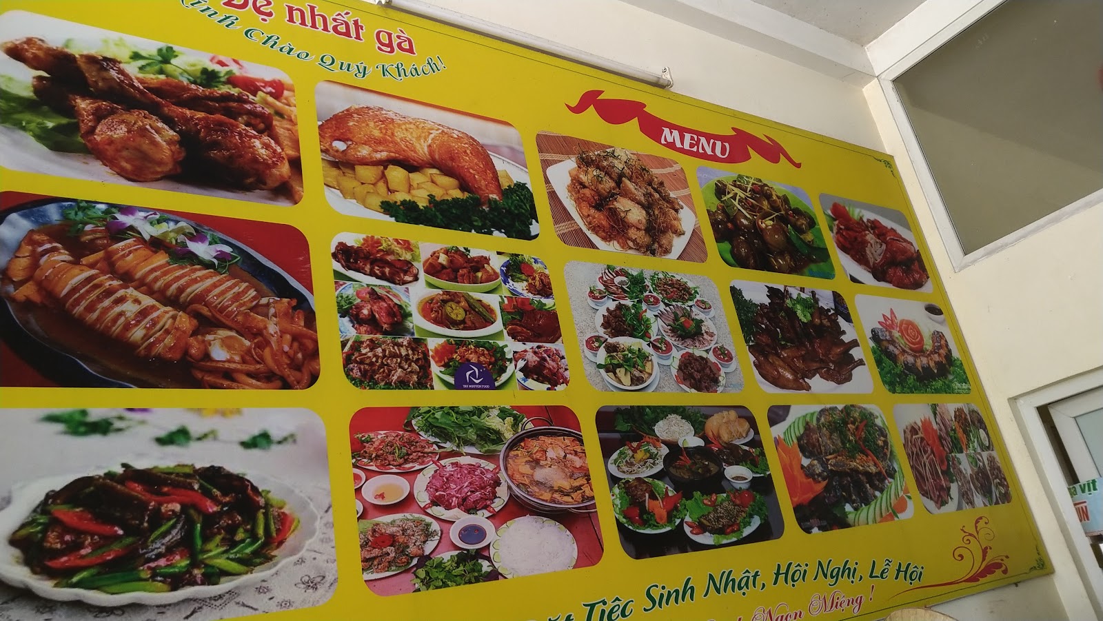 Đệ Nhất Gà – Menu của quán