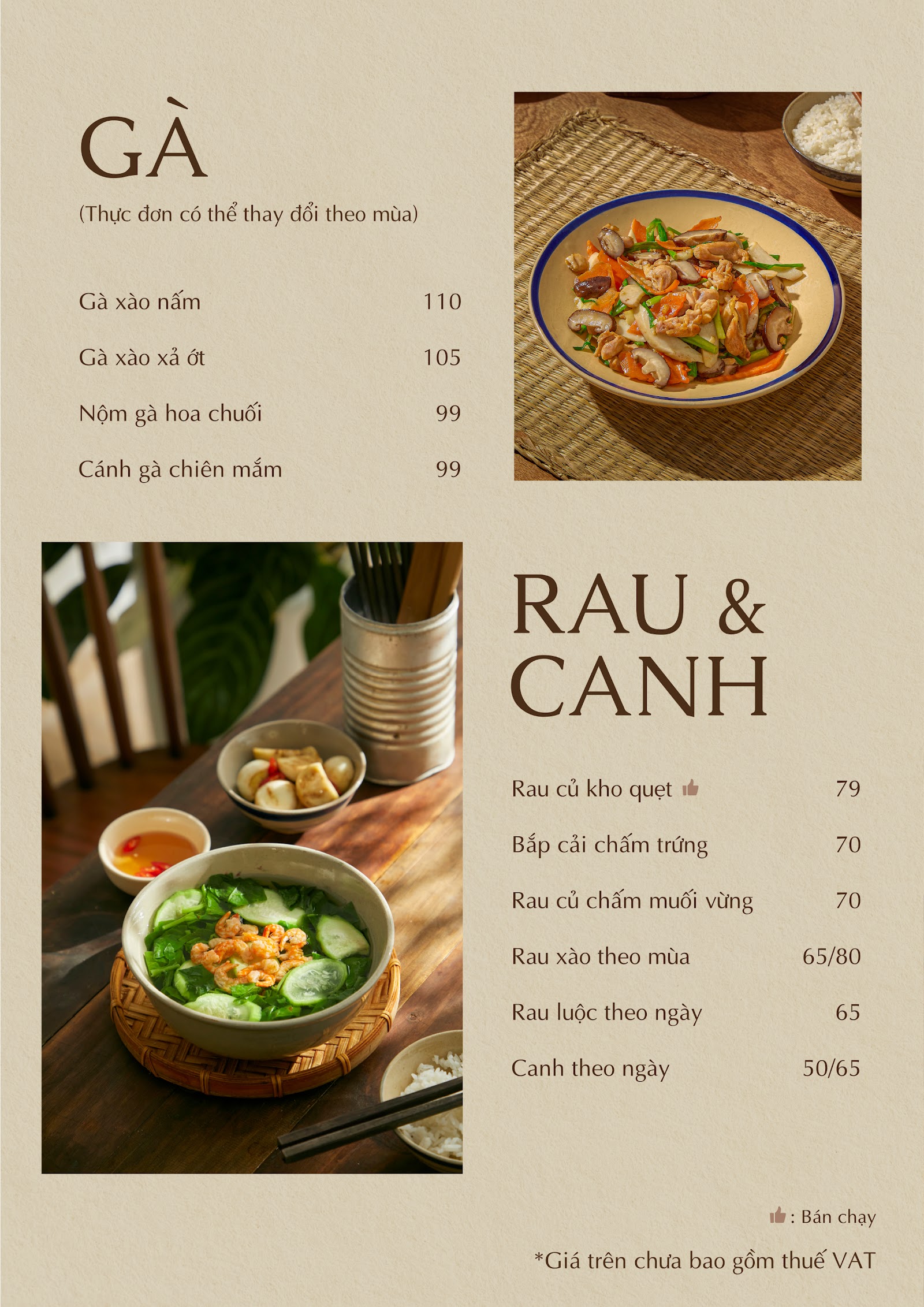 Đũa Cả - Tiệm cơm nhà – Menu của quán