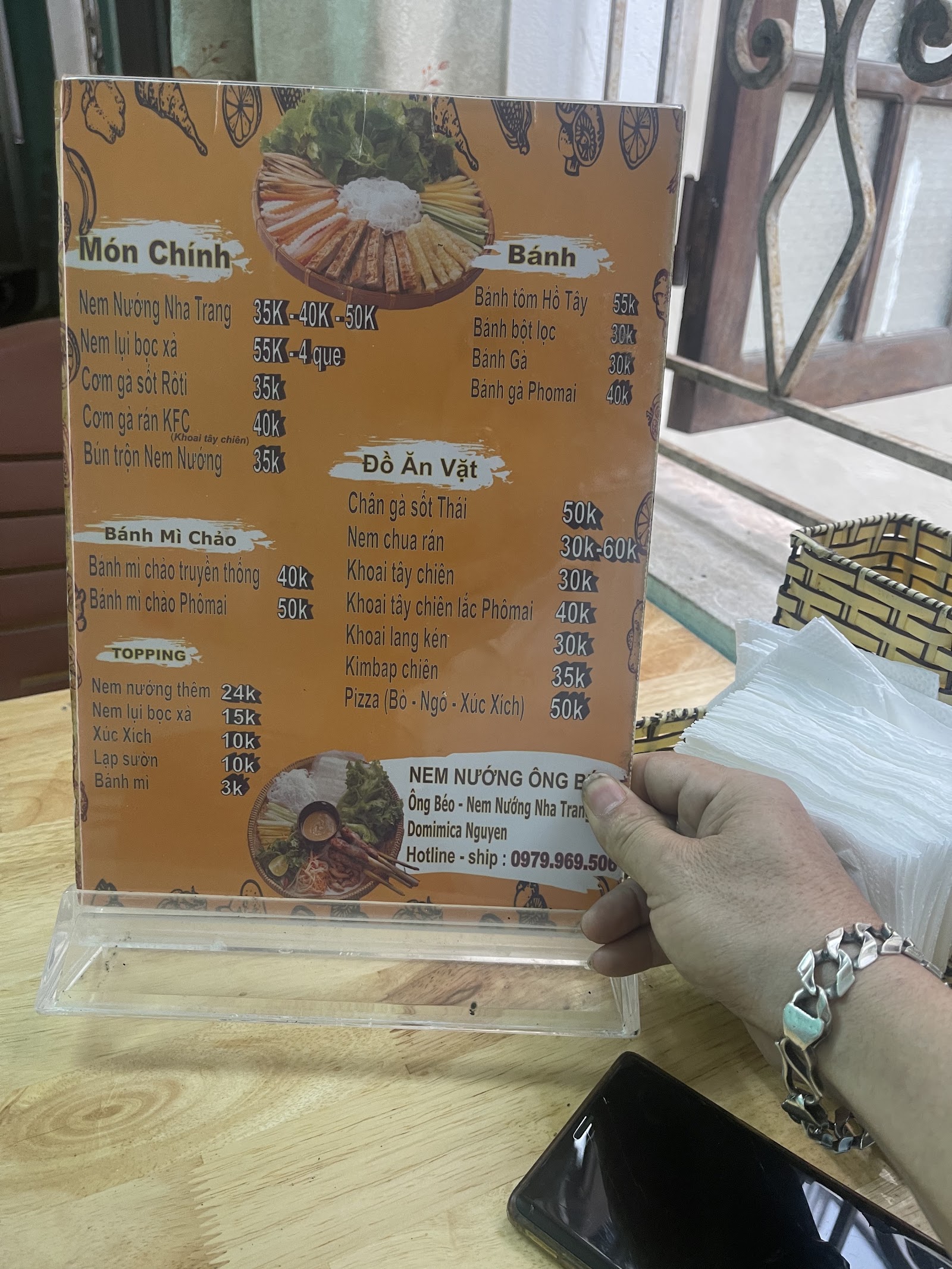 Nem nướng Nha Trang - Ông Béo – Menu của quán