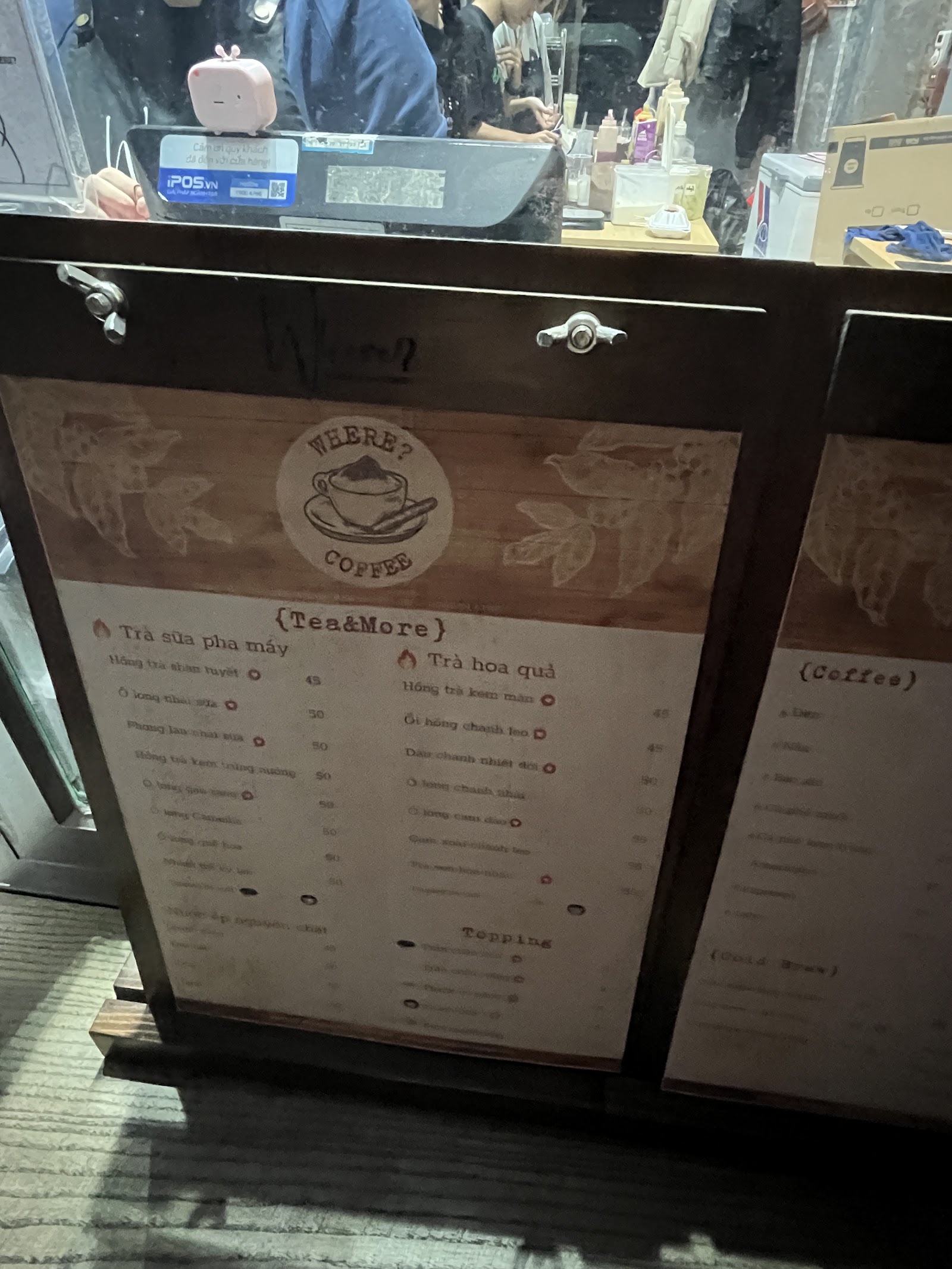 WHERE Coffee – Menu của quán